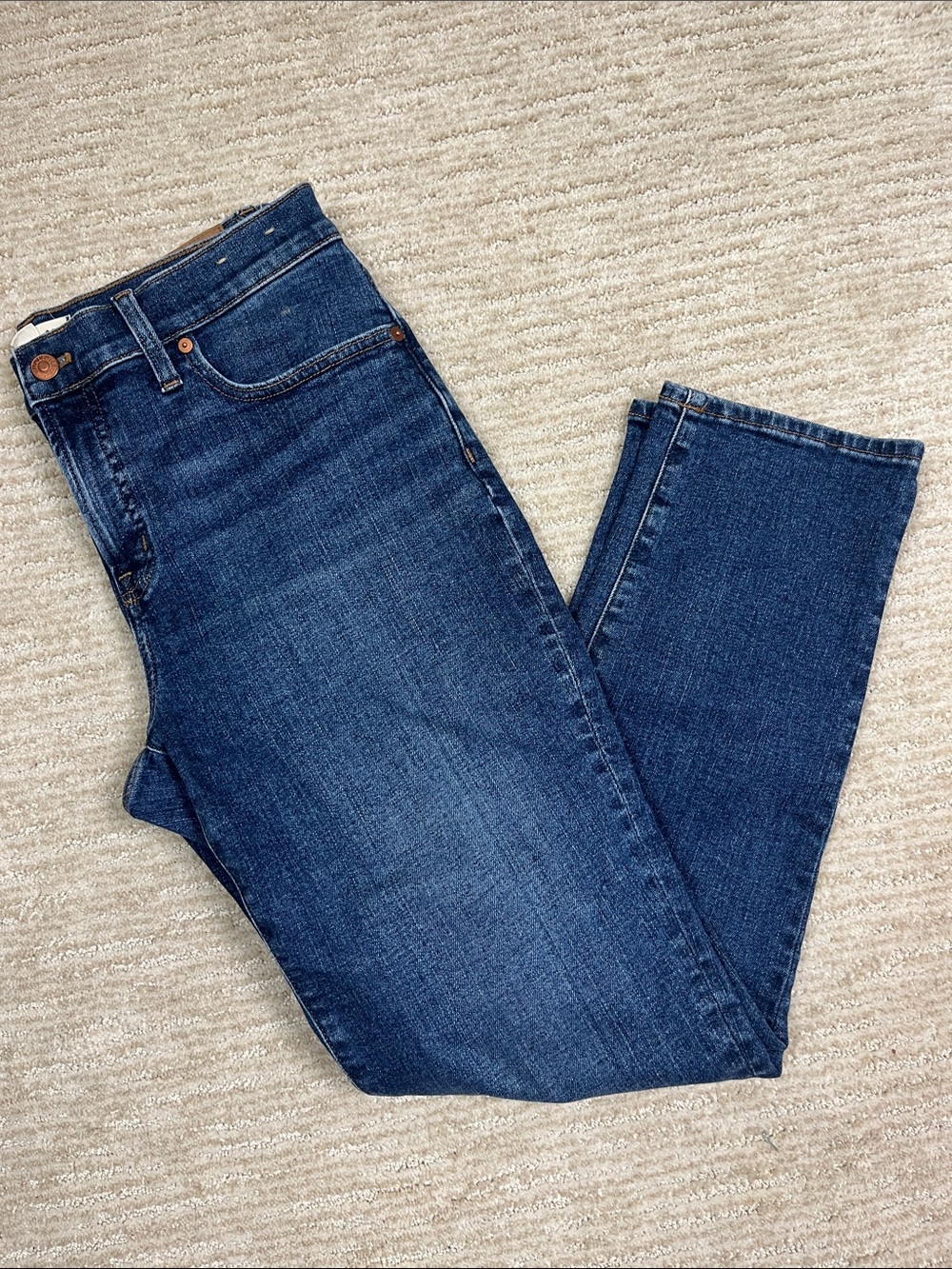 Madewell Jeans The Mid-Rise Perfect Vintage Women's Dark Blue Straight Leg 29